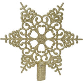 Decoris Plastic Hollow Snowflake Star Tree Topper 19cm - Gold